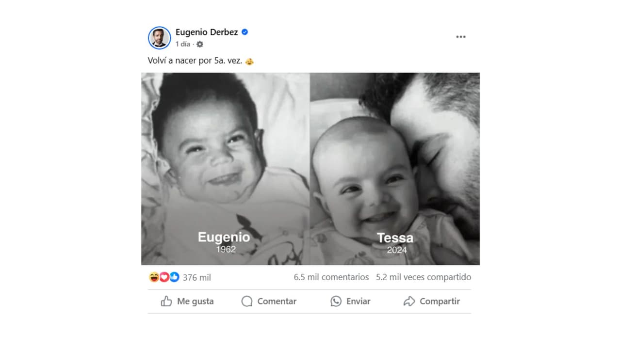 Eugenio Derbez presume parecido con su nieta Tessa.