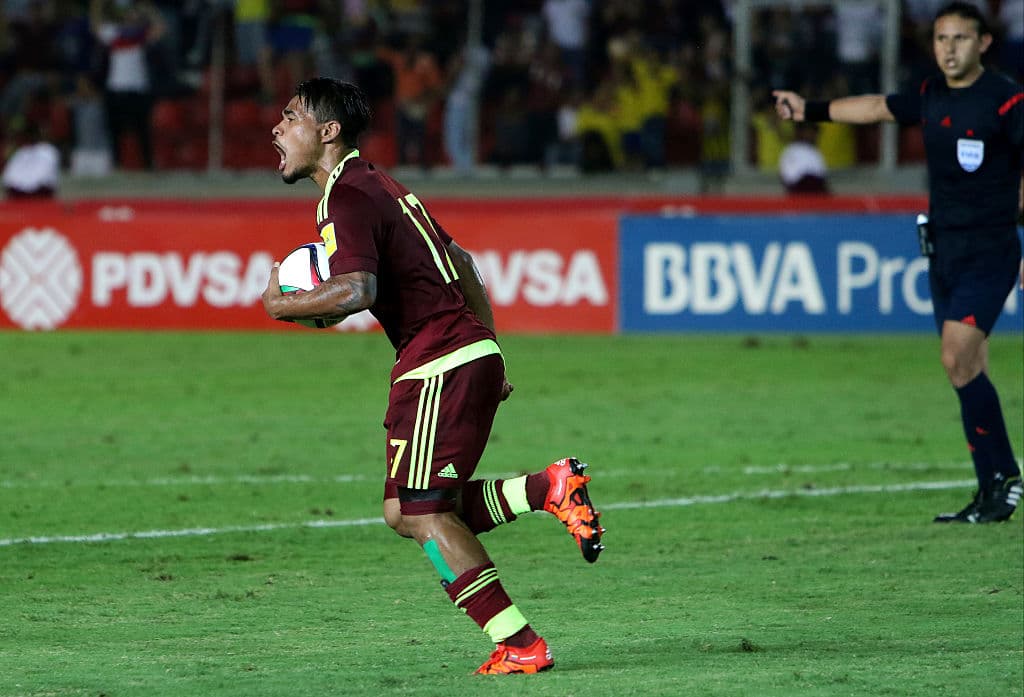 Josef Martínez anotó el gol del empate de Venezuela.