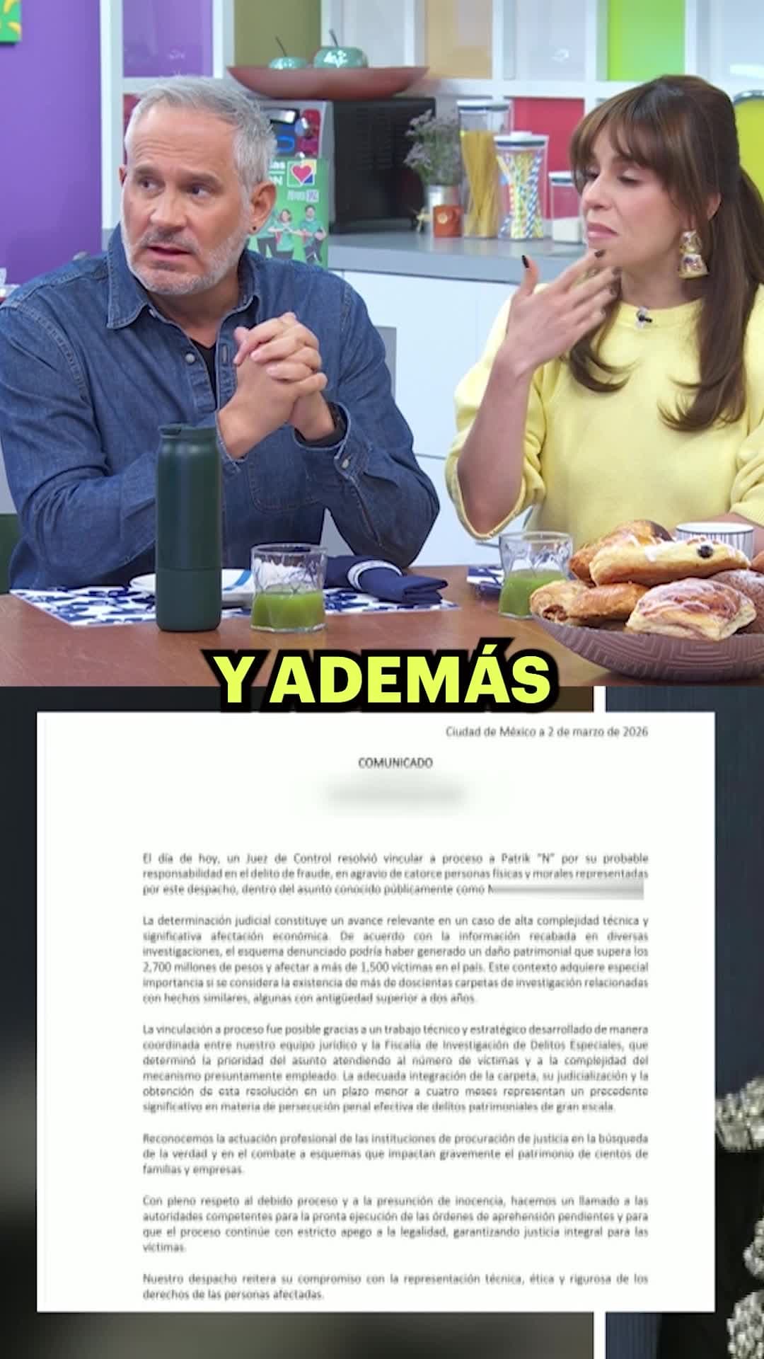 Los conductores de Hoy lamentan el fraude que sufrió Sandra Echeverría