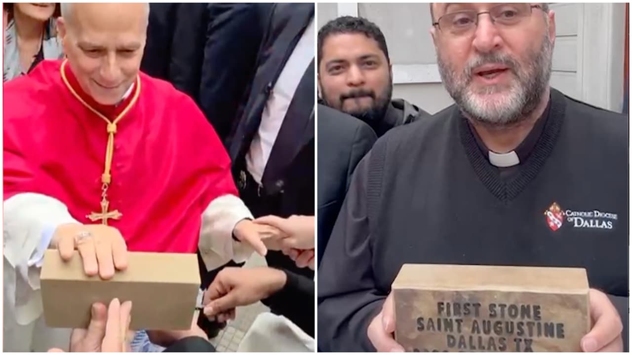 Así bendijo el Papa León desde Estambul la primera piedra de una nueva iglesia en Dallas