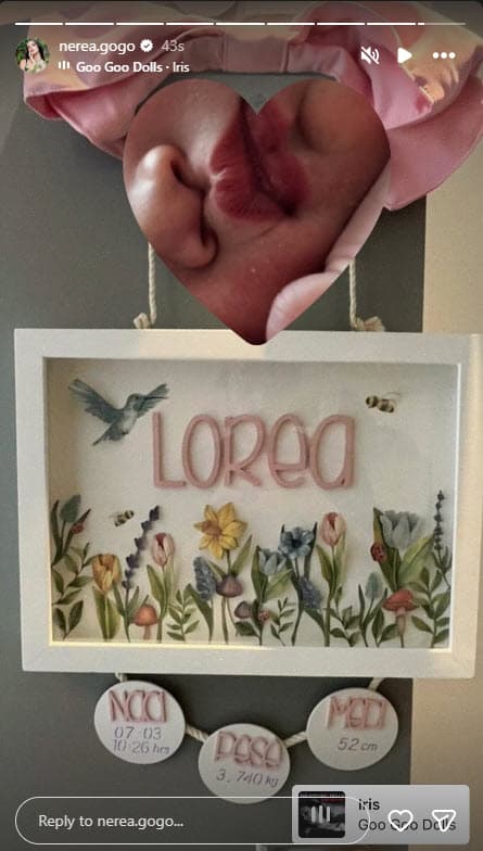 Nace bebé de Nerea González.