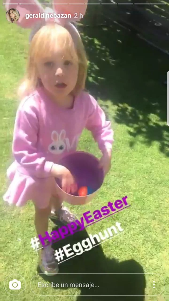 Geraldine compartió la imagen de la larga busqueda en sus redes .