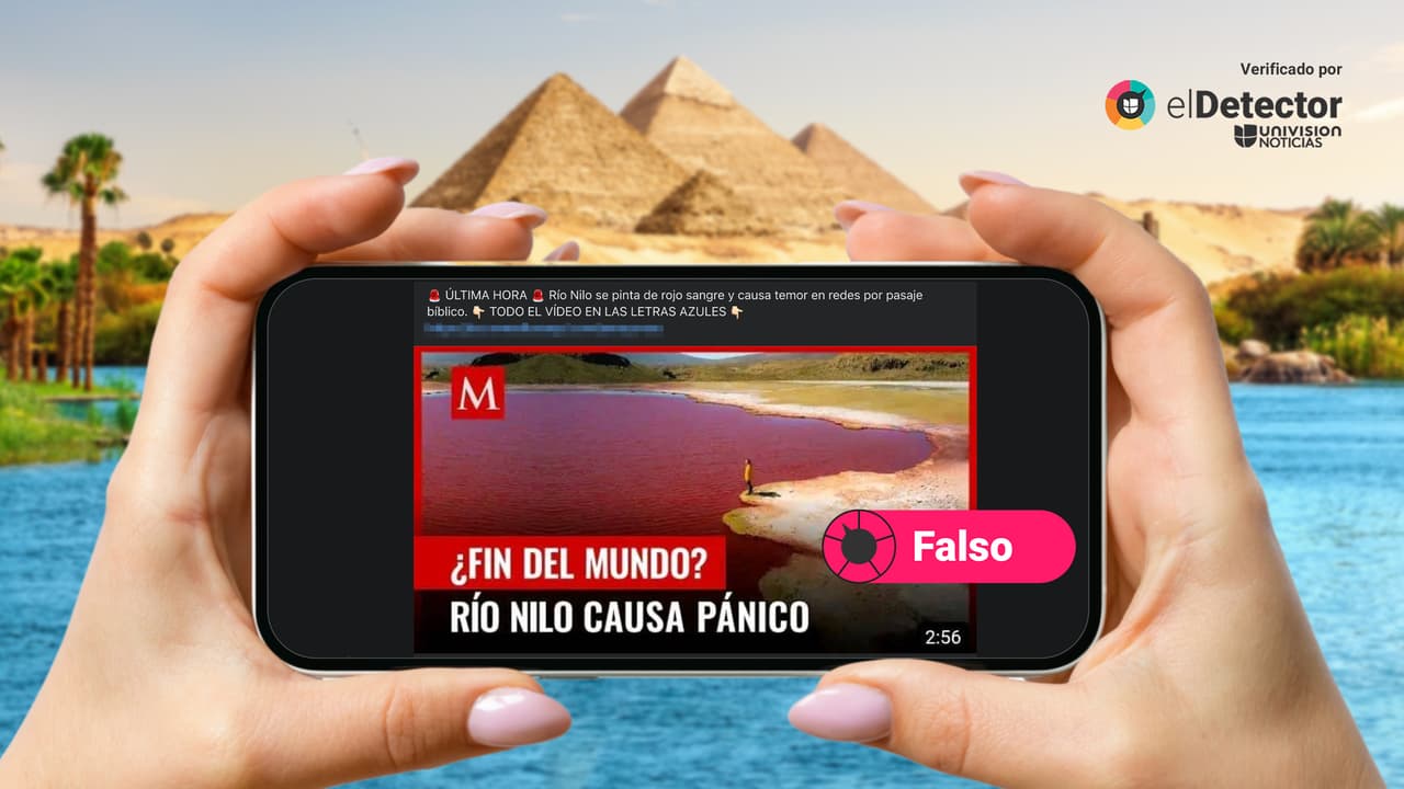 Esa publicación que asegura que el río Nilo se tiñó de rojo es falsa: es un caso de clickbait