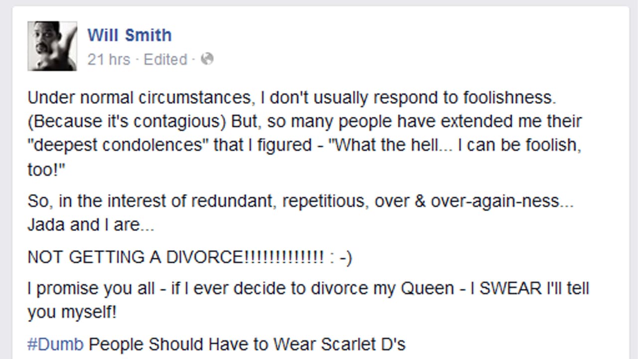 Will Smith Facebook.