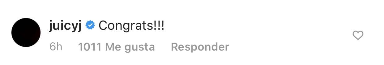 Diferentes artistas, como el rapero 
<b>Juicy J</b>, le desearon lo mejor a la pareja.