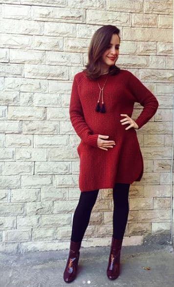 La actriz Elizabeth Valdez espera a su primer hijo y desde que hizo pública la noticia, intenta hacer evidente su estado actual.