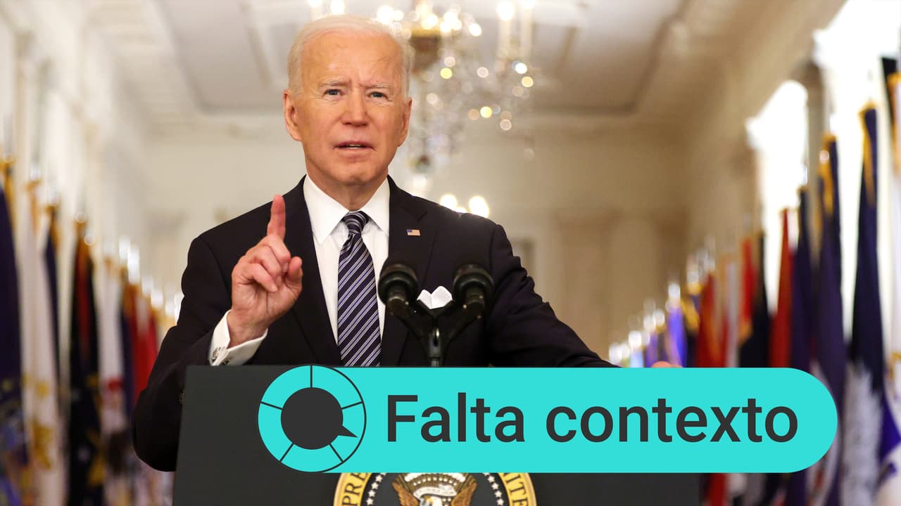 El presidente Biden en su alocución en horario estelar, en el aniversario de declaratoria de la pandemia. El 11 de marzo de 2021.