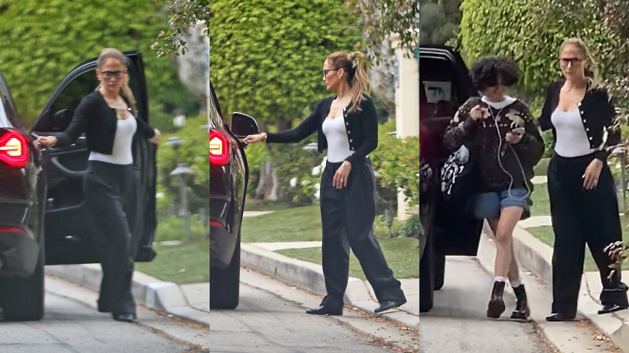 Los paparazzi no captaron a Jennifer Garner cuando JLo llegó a casa de la actriz.