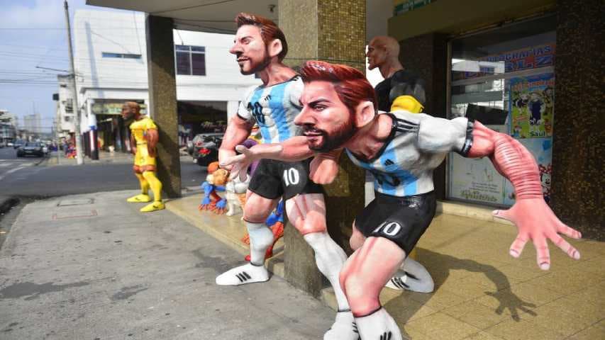 Messi es el monigote más buscado en Ecuador