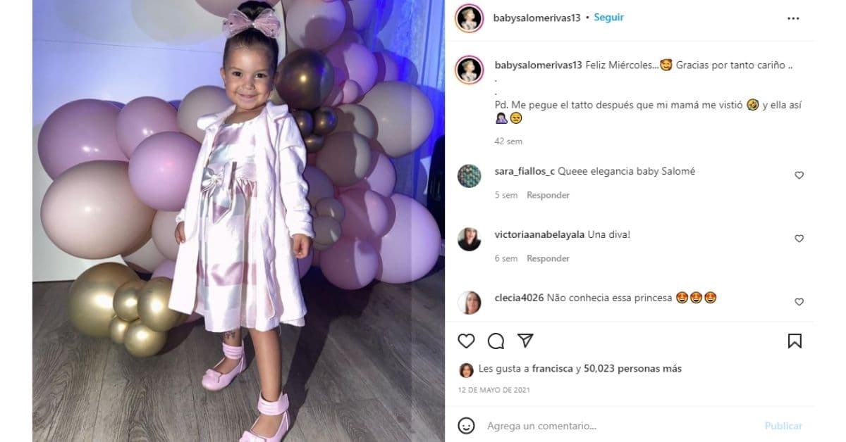 Salomé Rivas de cinco años