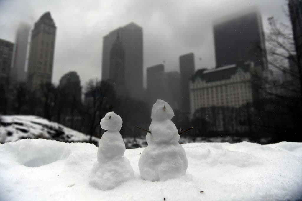 Tras la tormenta viene la calma y muchos no dudaron en salir al Parque Central a disfrutar de la nieve.
