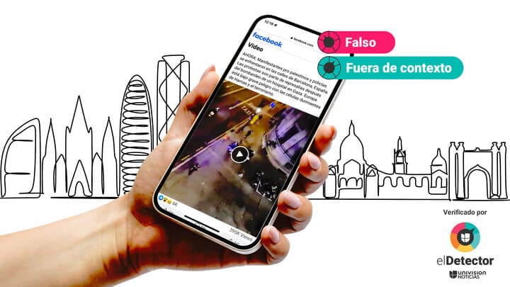 Ese video no es de enfrentamientos entre la policía y manifestantes propalestinos en Barcelona: circula desde 2020