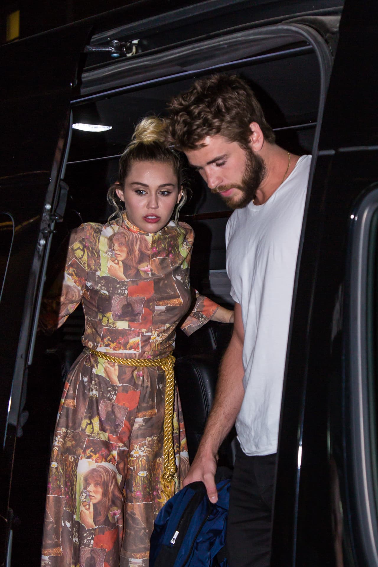 Miley Cyrus estuvo de visita por Nueva York y no llegó sola.