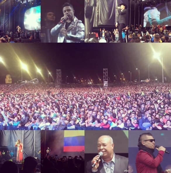 Así anunciaron a los mexicanos, junto un nutrido elenco de artistas colombianos.