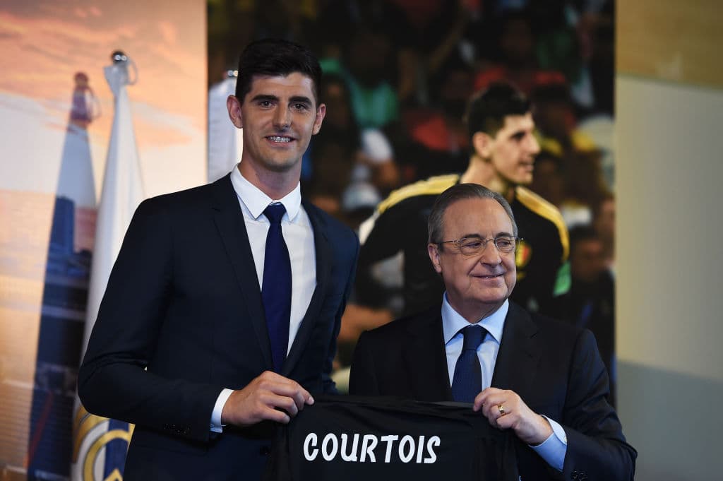 "El fichaje de Courtois se enmarca dentro de la estrategia de perfilar un presente y futuro capaz de afrontar el complicado reto de seguir ganando", afirmó Florentino Pérez.