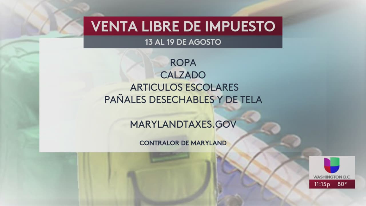 Inicia la venta libre de impuestos en Maryland, ¿hasta cuándo se extiende?