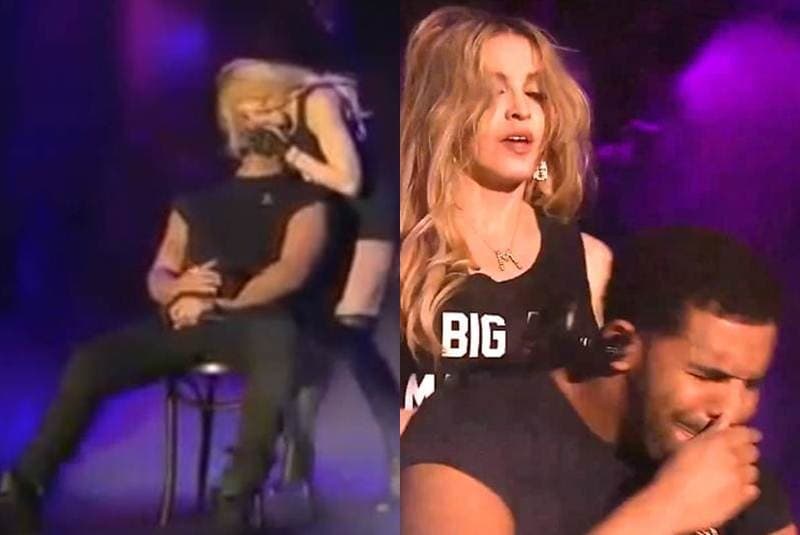 Cuando besó a 
<b>Drake</b> también fue viral, pero porque gran parte del público pensó que al cantante le había dado asco.