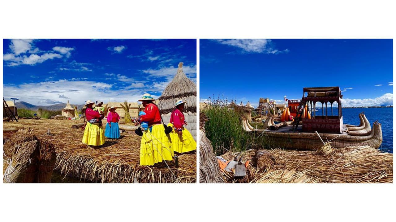 En Perú, una de las islas más conocidas, es la isla flotante de los Uros. "Esta isla está construida de forma artificial sobre totoras, planta de hojas delgadas y largas que crece en el lago. Este material es también usado en la fabricación de toda la artesanía, los botes con los que sus habitantes salen a pescar o como en el que me llevaron de paseo.", explicó Zuleyka en su post.