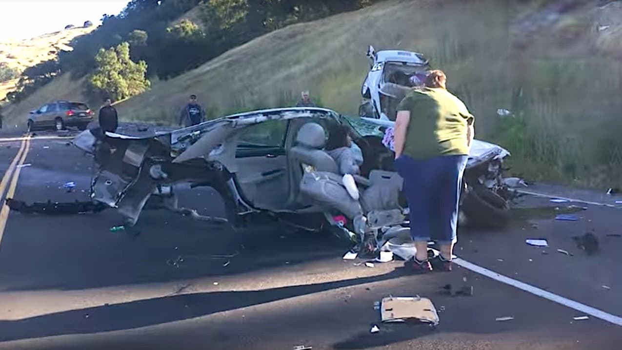 La conductora del Impala salió del accidente milagrosamente ilesa.