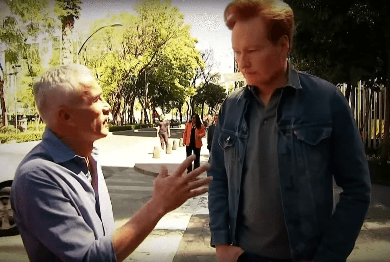 Conan and Jorge Ramos