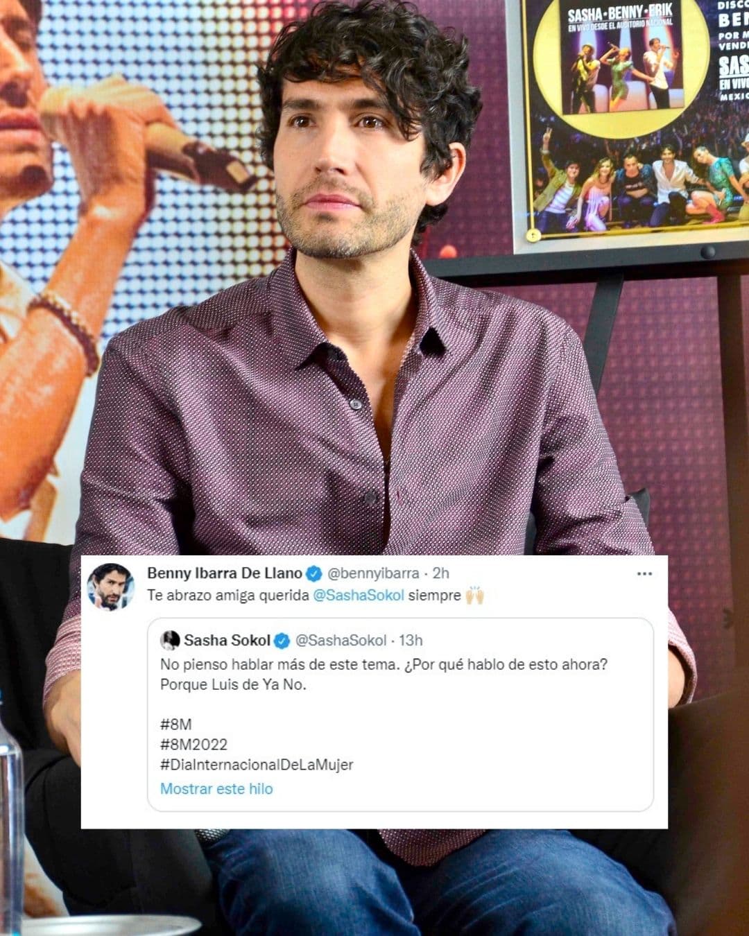 Benny Ibarra, quien en la última década ha trabajado de cerca con Sasha, le mandó abrazos a su amiga a través de Twitter. También comentó la publicación de Sasha en Instagram, ahí le escribió: "A tu lado".
