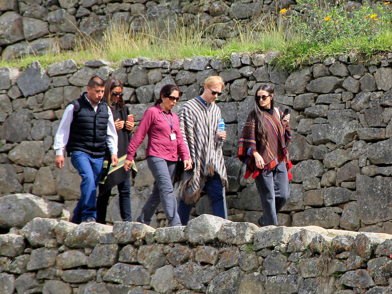 La actriz visitó Machu Picchu.