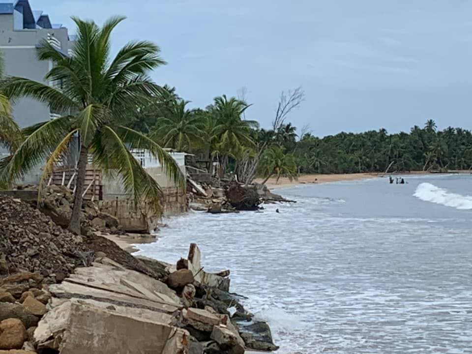 Erosión costera en Luquillo.