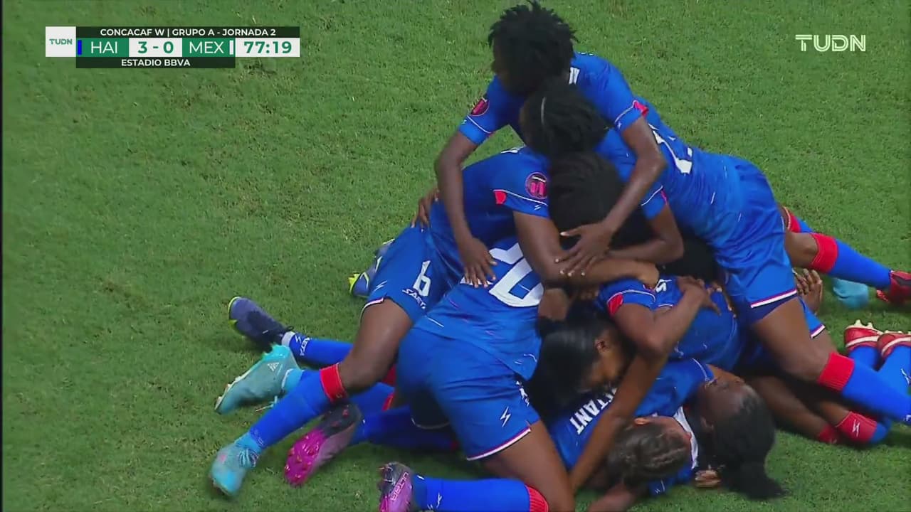 ¡Golazo de Haití! Tremenda anotación de Sherly Jeudy para el 3-0