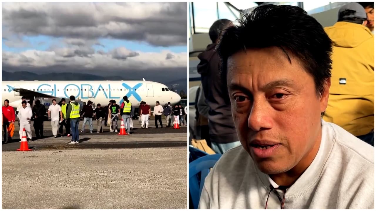 Guatemalteco agradece regresar en el último vuelo de deportación de 2025