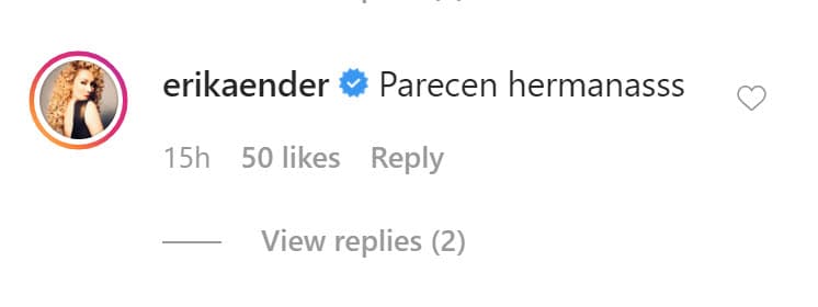 Ricky Martin no fue el único en notar el asombroso parecido entre Dayanara Torres y Karla Monroig. La cantante 
<b>Erika Ender</b> también les hizo ver que parecían hermanas. 
<br>