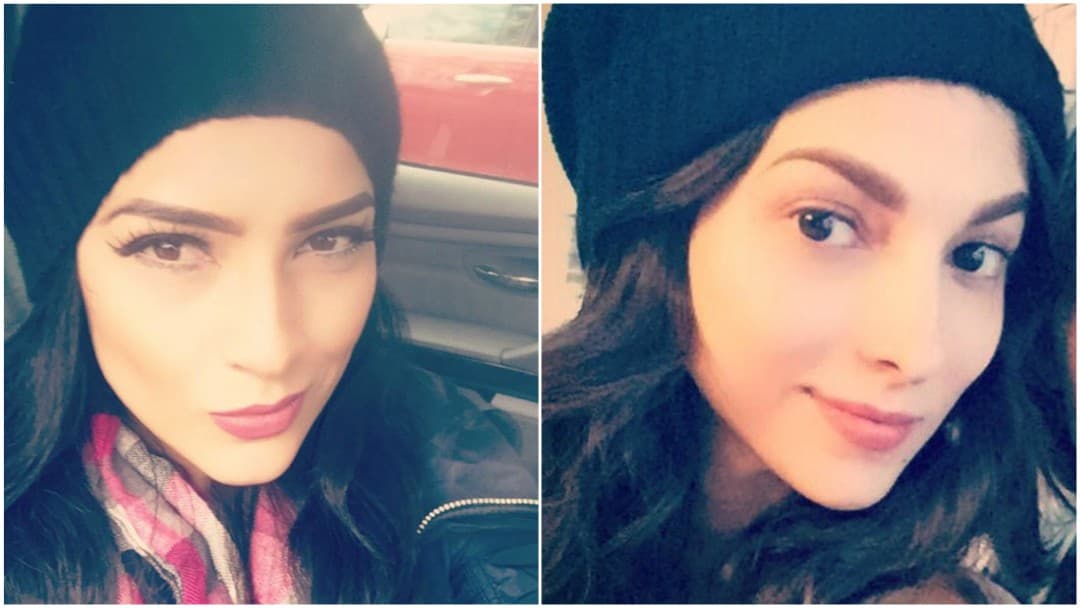 Para los tiempos de clima frío, ambas tienen preparado un gorro negro. El maquillaje ligero es perfecto para lucir más acorde.