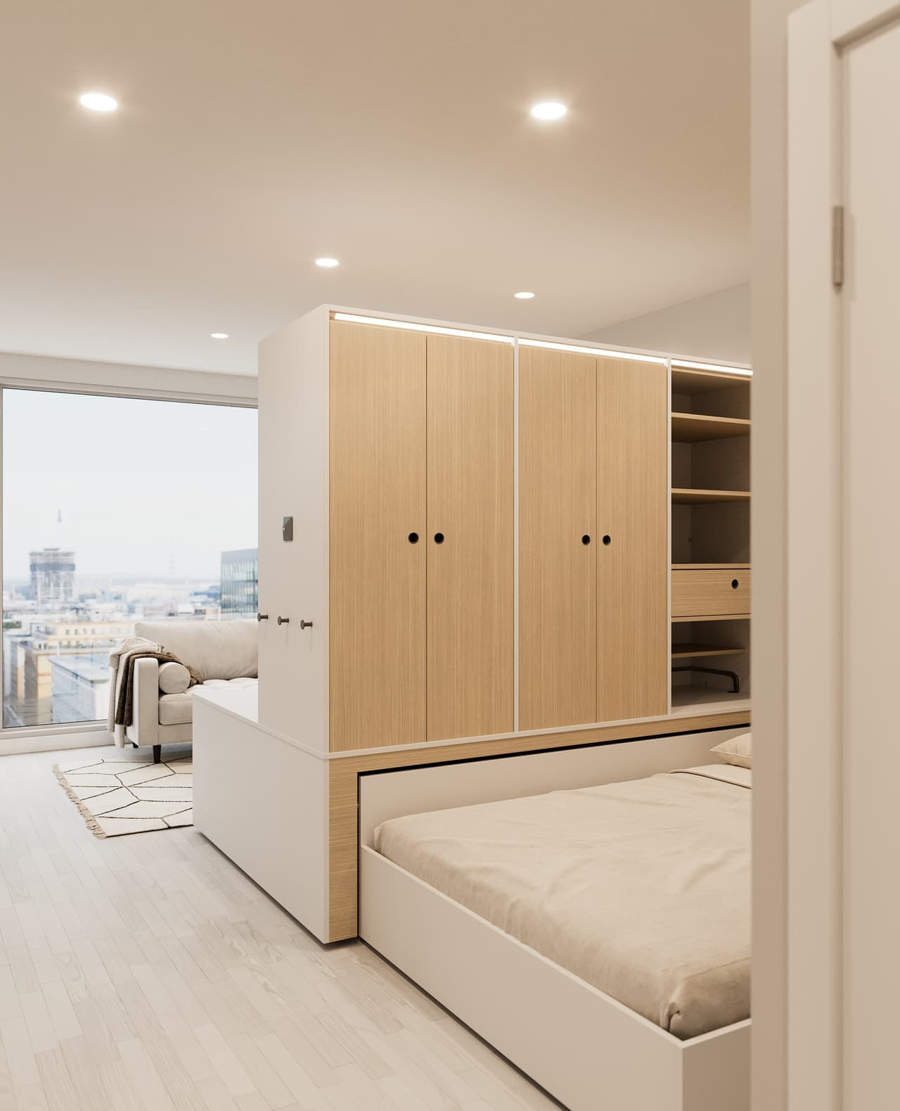 Los muebles robóticos permiten optimizar espacios reducidos, aprovechándolos para diferentes propósitos.