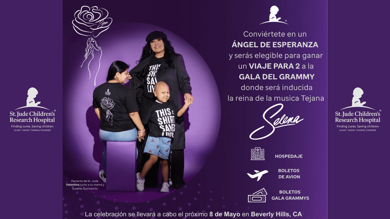 Sorteo de Selena y St. Jude: tu oportunidad de ganar un viaje a la Gala de los Grammys