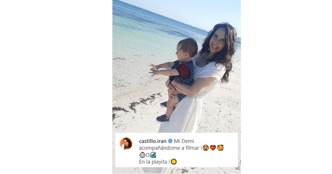 Irán Castillo ya lleva a su hijo Demián a sus grabaciones