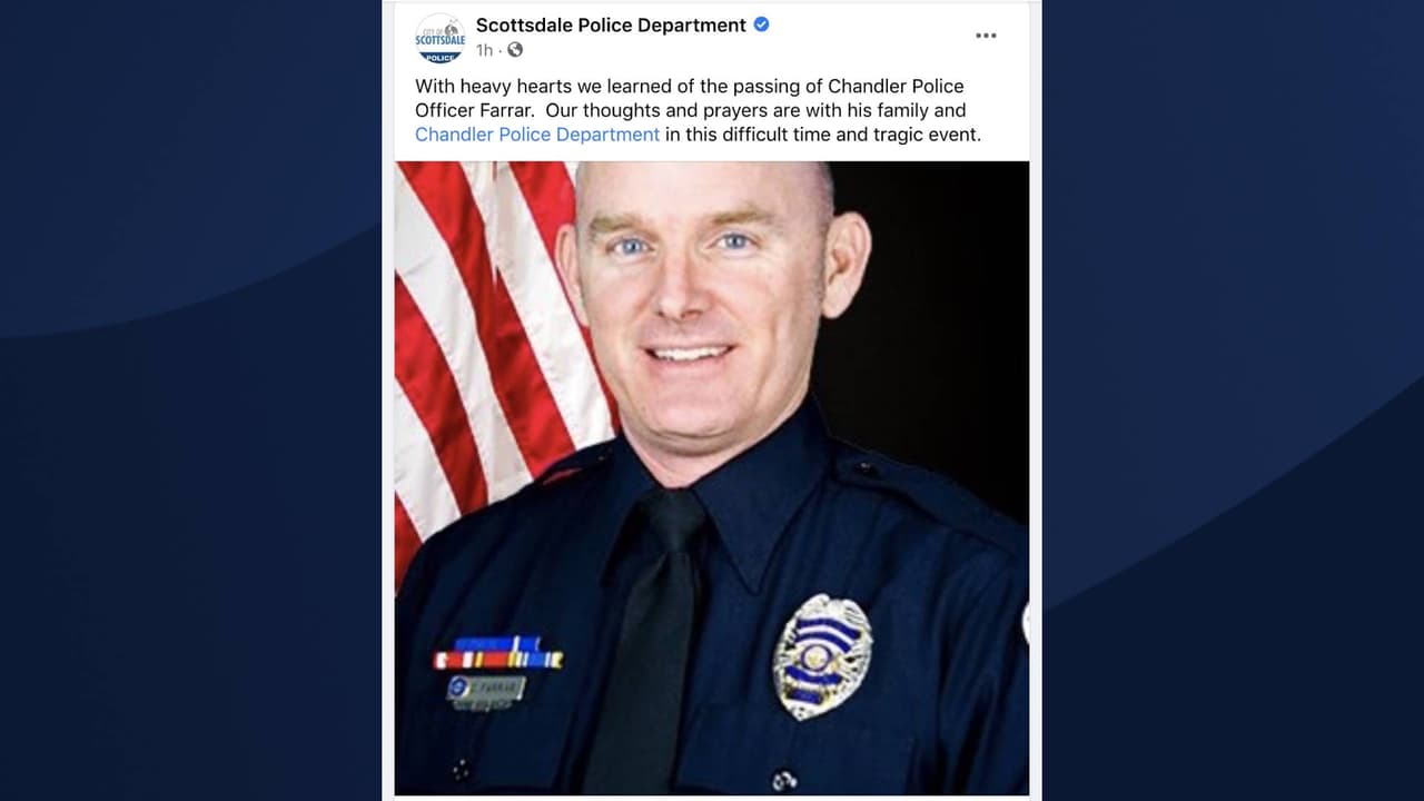Departamento de Policía de Scottsdale: 
<br>“Con gran pesar nos enteramos del fallecimiento del oficial de policía de Chandler, Farrar. Nuestros pensamientos y oraciones están con su familia y el Departamento de Policía de Chandler en este momento difícil y trágico evento”. 
<br>