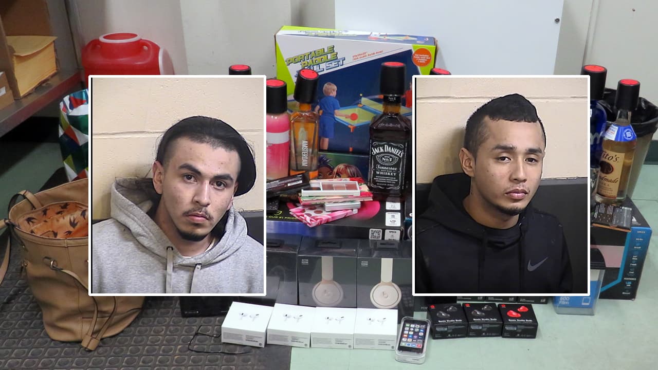 Arrestan en Fresno a 2 individuos con mercancía robada tras una persecución