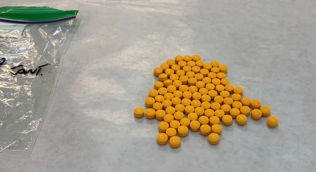 Un ejemplo de pastillas de fentanilo.