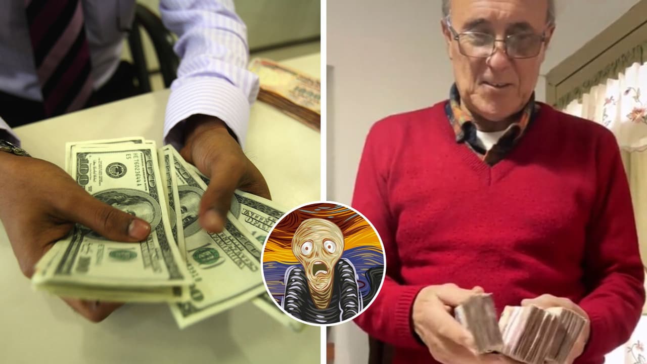 Hombre recibe fajo de billetes como jubilación: resultan ser 160 dólares y el Internet explota