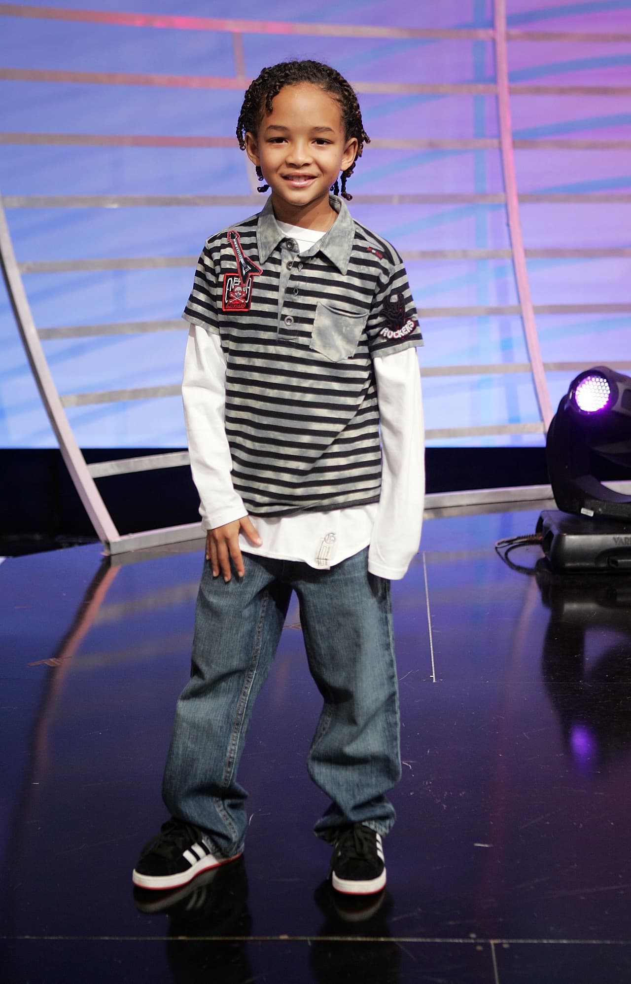 Jaden Smith debutó en la pantalla grande al lado de su papá, Will Smith, en la cinta 'The pursuit of happyness'.