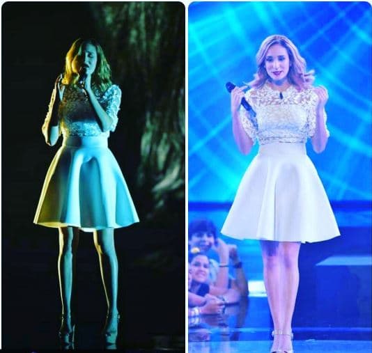 El día de su primer presentación en vivo lució como toda una estrella.