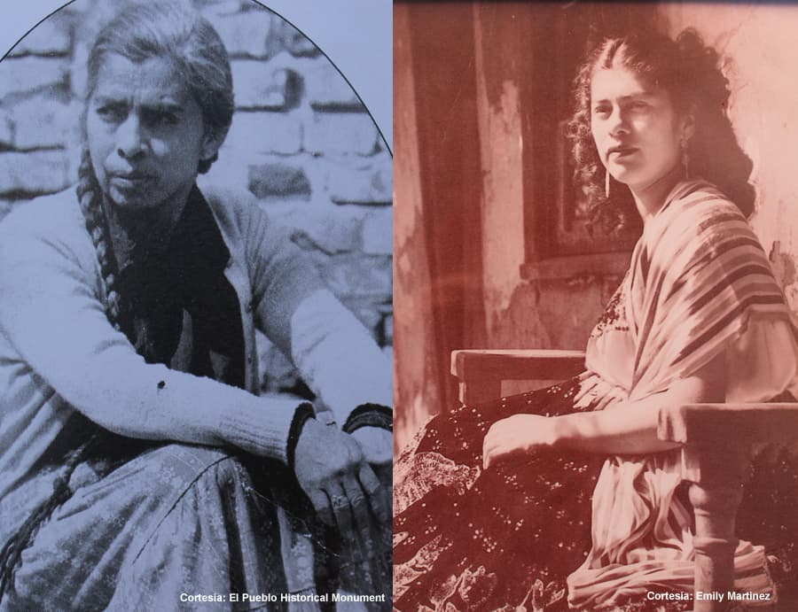 Carmen García (izquierda), la abuelita de Emily Martinez, abrió su puesto en la Plaza Olvera en 1934. Margarita (derecha), la madre de Emily, heredó el negoció.