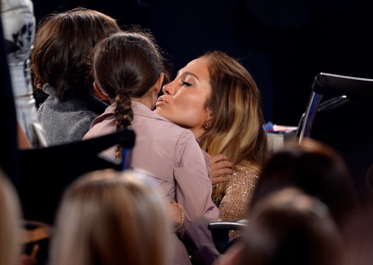 Le dio un besito a sus "cocos", como les dice.