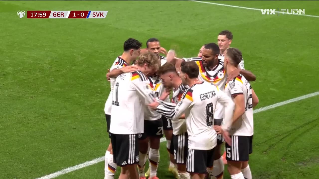 ¡Golazo de Alemania! Kimmich asiste a Woltemade y poner el 1-0 en el marcador