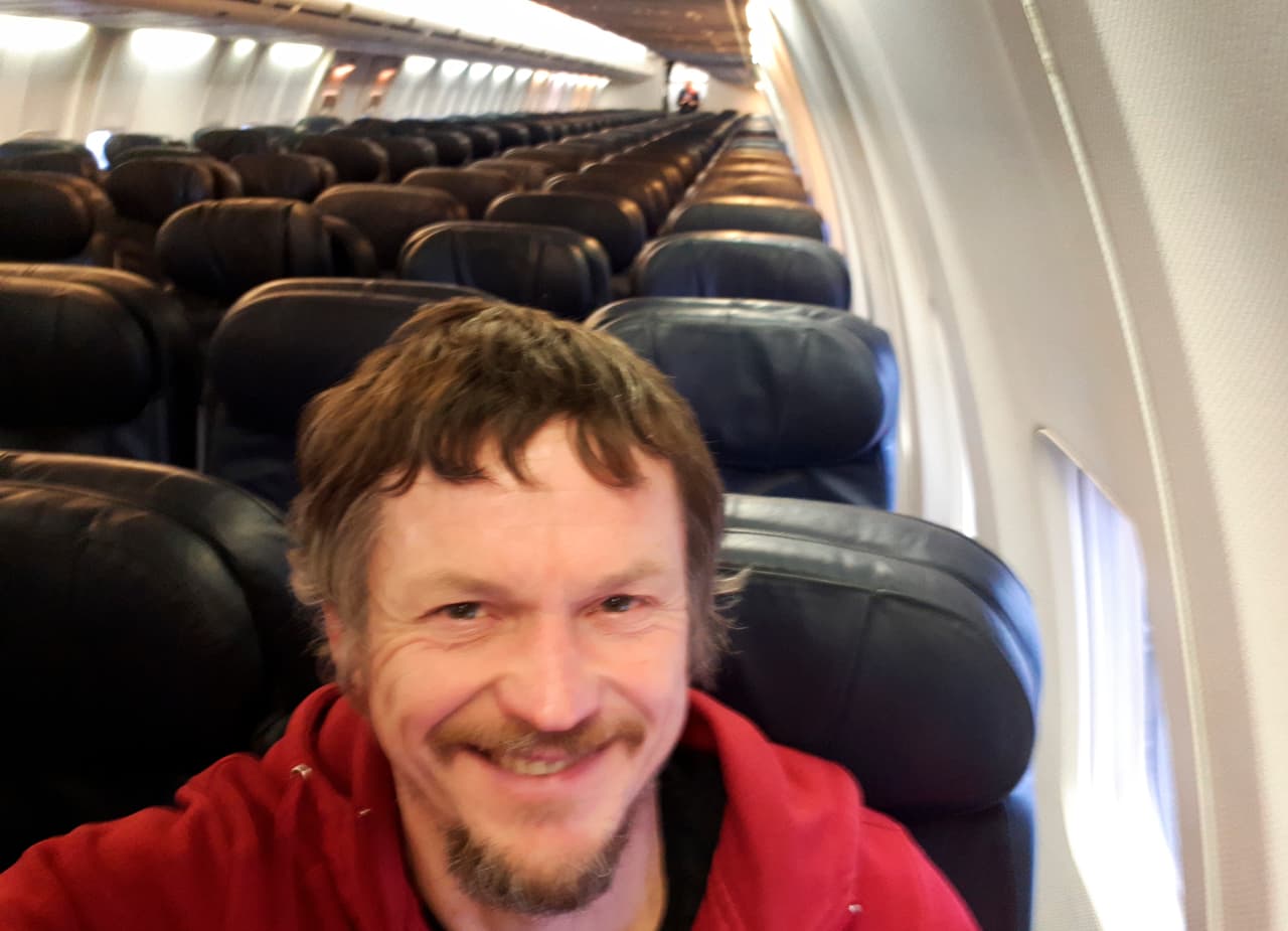 Este hombre fue el único pasajero a bordo de un Boeing 737 rumbo a Italia