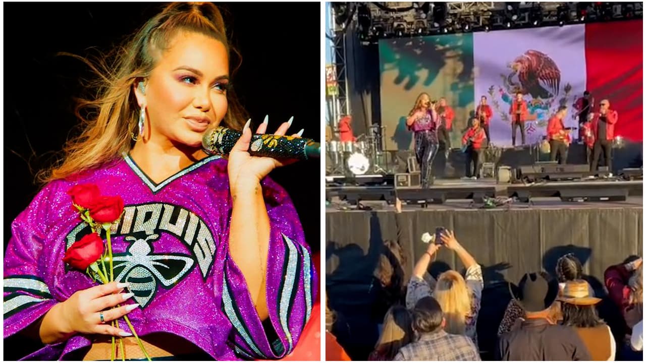 El momento en que Chiquis detuvo su concierto al ver a una persona desmayada entre el público