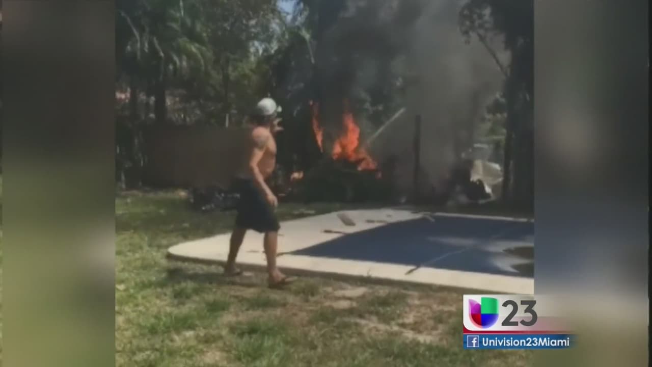Se estrella una avioneta en vecindario del sur de Florida