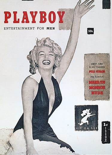 Marilyn Monroe en la portada de la primera edición de la revista en diciembre de 1953.