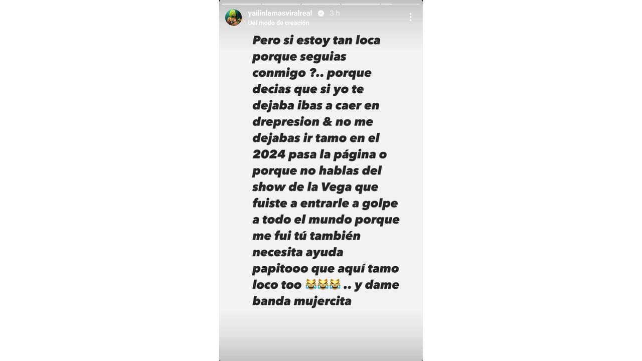 Yailin lanzó un mensaje para Tekashi tras el fin de su relación.
