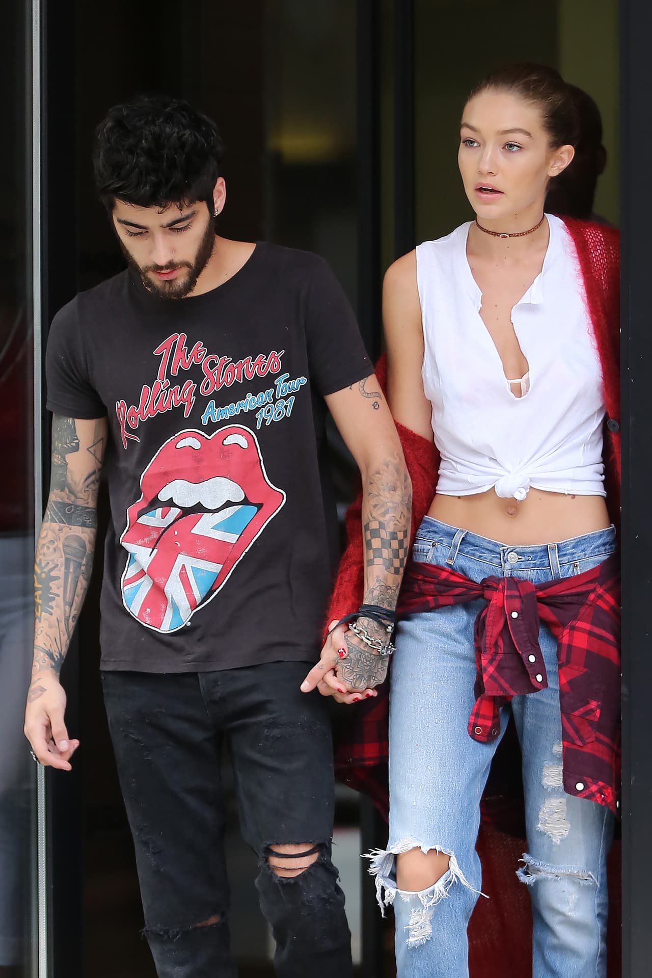 Así salieron a pasear en Nueva York, sin soltarse de las manos.