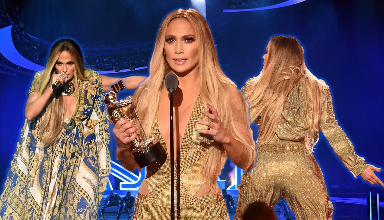 Foto a foto: la noche que JLo reinó en los MTV VMAs